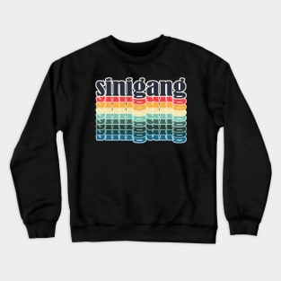 Sinigang Typography Repeated Text Retro Colors Crewneck Sweatshirt